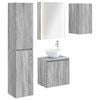 vidaXL Badezimmerschrank-Set 5 pcs Grau Sonoma 53 x 15,5 x 70 cm