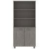 vidaXL Highboard HAMAR Massivholz Kiefer Hellgrau