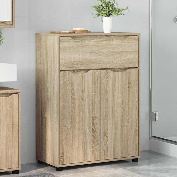 vidaXL Badezimmerschrank mit Regal Sonoma-Eiche 72,5 x 36,5 x 100 cm
