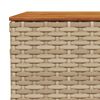 vidaXL 8-tlg. Garten-Sofagarnitur mit Kissen Beige Poly Rattan