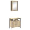 vidaXL Badezimmerm&ouml;bel-Set 2 stk. Braun 60 x 30 x 60 cm Holzwerkstoff