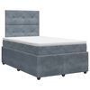 vidaXL Boxspringbett mit Matratze Dunkelgrau 120 x 190 cm Samt