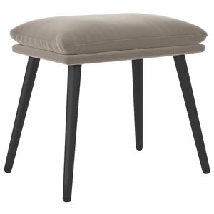 vidaXL Fu&szlig;hocker Hellgrau 45x29,5x35 cm Samt