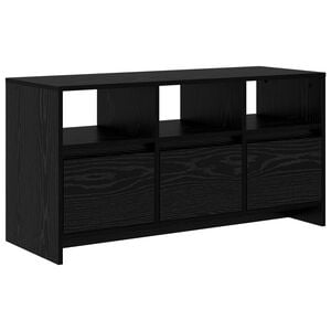 vidaXL TV-Schrank 102 x 37,5 x 52,5 cm Schwarz Eichen-Optik