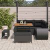 vidaXL Gartensofa-set mit Kissen mit Kissen 8 pcs Schwarz Poly-Rattan