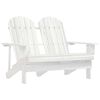 vidaXL 2-Sitzer Adirondack-Gartenbank Massivholz Tanne Wei&szlig;