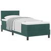 vidaXL Boxspringbett mit Matratze Dunkelgr&uuml;n 80 x 200 cm Samt