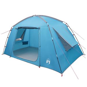 vidaXL H&uuml;tten-Zelt 4 Personen Blau Polyester