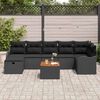 vidaXL Gartensofa-set mit Kissen 8 pcs Schwarz Poly Rattan