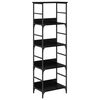 vidaXL B&uuml;cherregal Schwarz Eichen-Optik 50 x 33 x 153 cm Holzwerkstoff