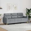 vidaXL 3-Sitzer-Sofa Hellgrau 180 cm Stoff