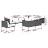 vidaXL 9-tlg. Garten-Lounge-Set mit Kissen Poly Rattan Dunkelgrau