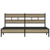 vidaXL Metallbett ohne Matratze Sonoma-Eiche 183x213 cm