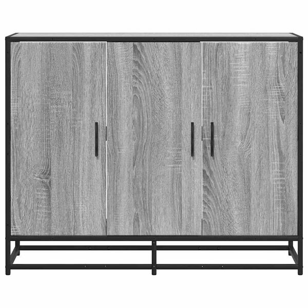 vidaXL Sideboard Grau Sonoma 94x35x76 cm Holzwerkstoff