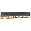 vidaXL Outdoor-Sofagarnitur 6 stk. Natur und Anthrazit