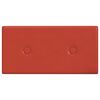 vidaXL Wandpaneele 12 Stk. Rot 30x15 cm Kunstleder 0,54 m²