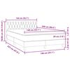 vidaXL Boxspringbett mit Matratze & LED Rosa 140x220 cm Samt