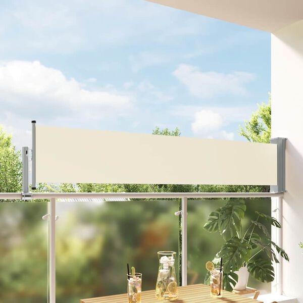 vidaXL Ausziehbare Seitenmarkise 60&times;300 cm Creme