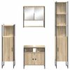 vidaXL Badezimmerm&ouml;bel-Set mit Regal 4 pcs Sonoma-Eiche Holzwerkstoff