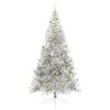 vidaXL Künstlicher vorbeleuchteter Weihnachtsbaum Silber 240 cm