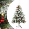 vidaXL K&uuml;nstlicher Weihnachtsbaum Gr&uuml;n und Wei&szlig; 150 cm
