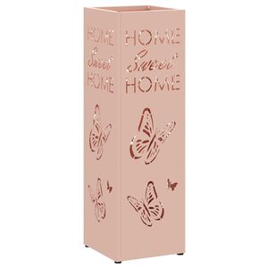 vidaXL Sonnenschirmhalter mit Speicher Rosa 15,5 x 15,5 x 49 cm Metall