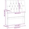 vidaXL Gepolstertes Kopfteil Dunkelgrau 80 cm Massives Kiefernholz