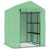 vidaXL Gew&auml;chshaus mit Ablagen Stahl 143x143x195 cm