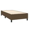 vidaXL Boxspringbett mit Matratze & LED Dunkelbraun 90x200 cm Stoff