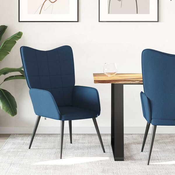 vidaXL Relaxsessel Blau Stoff