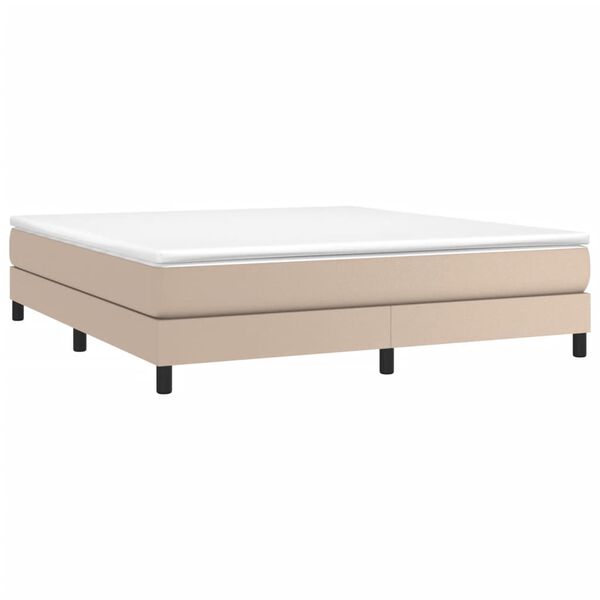 vidaXL Boxspringbettgestell Cappuccino-Braun 160x200 cm Kunstleder