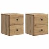 vidaXL Wandmontierter Nachttisch 2 pcs Artisan-Eiche 34,5 x 33 x 40 cm