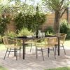 vidaXL Garten Essgruppe 5 pcs Braun Poly-Rattan