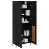 vidaXL Highboard Schwarz Eichen-Optik 69,5 x 34 x 180 cm Holzwerkstoff