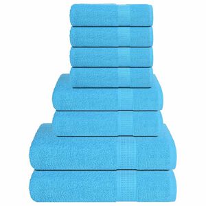 vidaXL 8-tlg. Handtuch-Set FROGN T&uuml;rkis 360 g/m&sup2;