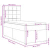 vidaXL Boxspringbett mit Matratze Schwarz 90x190 cm Stoff