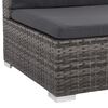vidaXL 8-tlg. Garten-Lounge-Set mit Kissen Poly Rattan Grau