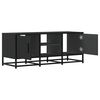 vidaXL TV-Schrank Schwarz 100x35x41 cm Holzwerkstoff und Metall