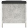 vidaXL Aufbewahrungsbox mit Kissen Betongrau 105x40x45 cm