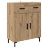 vidaXL Highboard mit Schubladen 2 pcs Artisan-Eiche Holzwerkstoff