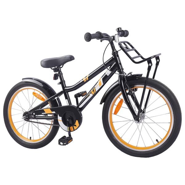 vidaXL Kinderfahrrad 18 Zoll f&uuml;r 5-7 Jahre alt Orange Schwarz