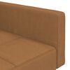 vidaXL Schlafsofa 2-Sitzer mit Hocker Taupe Mikrofasergewebe