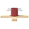 vidaXL Weihnachtsbaumständer Rot 50 x 50 x 16 cm Massives Kiefernholz