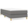 vidaXL Boxspringbett mit Matratze Dunkelgrau 90x190 cm Stoff