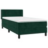 vidaXL Boxspringbett mit Matratze Dunkelgr&uuml;n 80x200 cm Samt