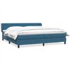 vidaXL Boxspringbett mit Matratzen Dunkelblau 180x220 cm Samt