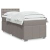 vidaXL Boxspringbett mit Matratze Taupe 80x200 cm Stoff