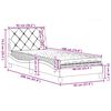 vidaXL Bett mit Matratze Dunkelbraun 90x190 cm Stoff