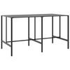 vidaXL Bartisch Schwarz 200x100x110 cm Pulverbeschichteter Stahl