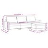 vidaXL 3-Sitzer-Sofa mit Hocker Creme 210 cm Samt